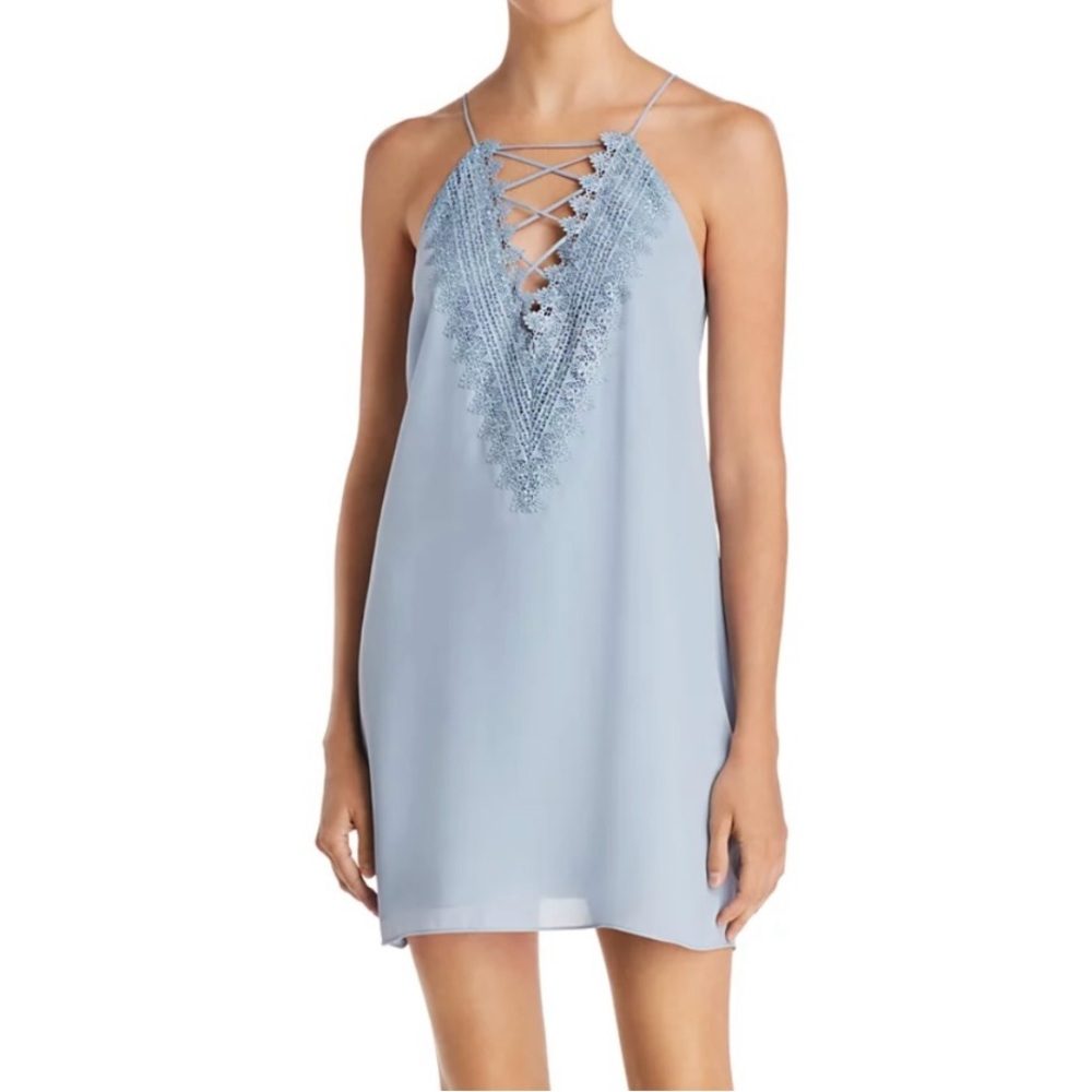 WAYF BLACK Slip Dress with lace up – Size M